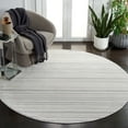 thumbnail image 2 of SAFAVIEH Whisper Zyana Stripe Area Rug, Light Grey/Ivory, 6'7" x 6'7" Round, 2 of 8