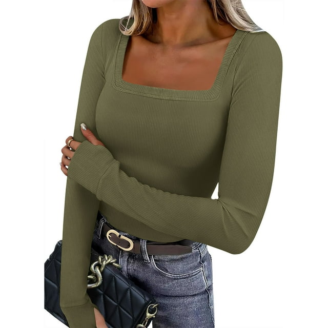 Chandails à Manches Longues de Randonnée Femmes Chandails de Base pour Femmes T-Shirts Femmes Jolis Hauts d'Automne Hauts à Manches Longues pour Femmes Vêtements pour Femme Hauts Ajustés à Manches Longues