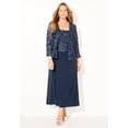 thumbnail image 3 of Catherines Women's Plus Size Petite Embroidered Jacket Dress, 3 of 6