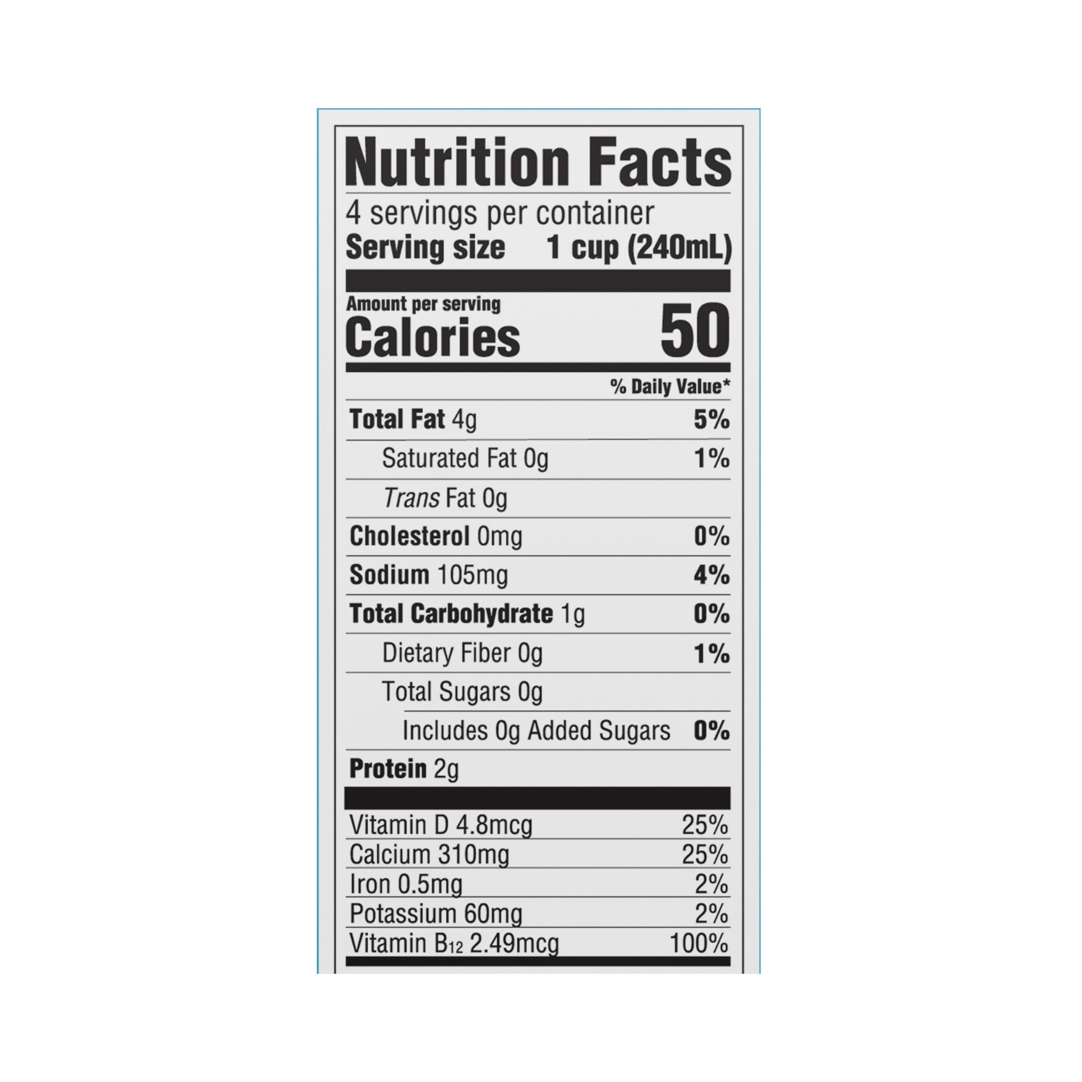 (6 pack) PLANTSTRONG Unsweetened Almond Milk - Whole Fortified Plant Milk - Shelf Stable