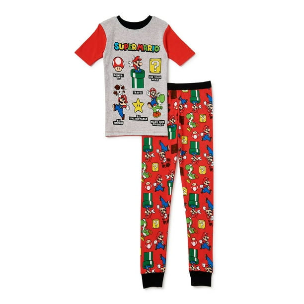 Super Mario Bros. Super Mario Bros. Boys Pajamas, 2Piece Set
