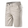 thumbnail image 4 of PIMSSY Men Casual Shorts Straight Leg Mid Rise Trousers Comfortable Breathable Summer Outdoor Daily Wear Solid Color Male Leisure Bottoms, 4 of 4