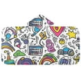 thumbnail image 5 of Yayeee Kids Hooded Towels Toddler Soft Absorbent Beach Bathing Wrap 50" x 23.5", White Doodle Pattern, 5 of 5