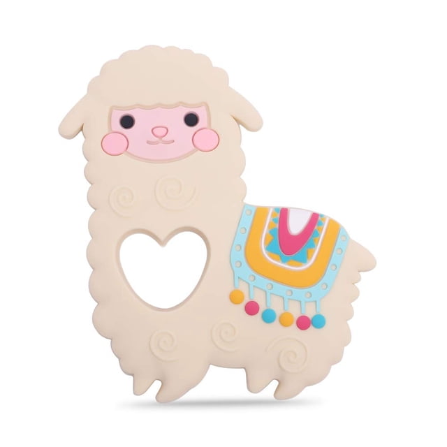 Mordedor de Silicona para Bebés Llama Cuebo Libre de BPA