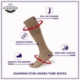 thumbnail image 3 of Diamond Star Men’s Tube Socks – Premium Cushioned Cotton Mid Calf Athletic Knee High Socks (Khaki - 6 Pairs 26 inches Mid Calf Socks Fit Size 10-15), 3 of 9