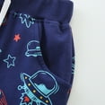thumbnail image 6 of PINQI Summer Toddler Boys Rocket Cute Printed Shorts Kids Drawstring Cotton Sweatpants Casual Elastic Waist Active Shorts Pants(1-Blue,2 Years), 6 of 6