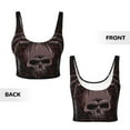 thumbnail image 5 of Picia Spider with Skull Sports Bra for Women,Padded Strappy Sports Bras Medium Support Yoga Bra with Removable Cups,Running Yoga Bra-, 5 of 9