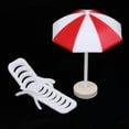 thumbnail image 2 of 12 miniatura silla de playa sombrilla 5 Set-decoración de piscina de patio- Zulema Sombrilla de la casa de muñecas, 2 of 8