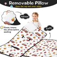 thumbnail image 3 of Fireman and Flame White Pattern Teens Toddler Nap Mat with Pillow, Sleeping Mat Bag for Preschool Daycare 50"x20", 3 of 6