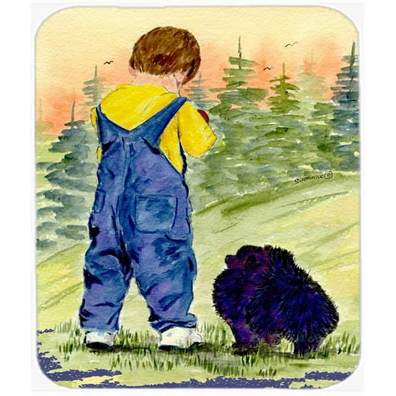 Carolines Treasures  Little Boy With His Pomeranian Mouse Pad