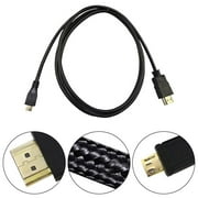 Micro USB to HDMI-Compatible Cable Micro USB to HDMI Adapters Black