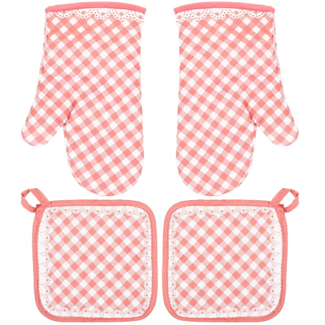 Miangastore 2 Ensembles de Gants de Protection Ménagers Gants Résistants à la Chaleur Gants de Cuisson de Cuisine