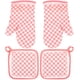 thumbnail image 1 of 2 juegos de guantes protectores para el hogar, resistentes al calor, para cocina y repostería., 1 of 5
