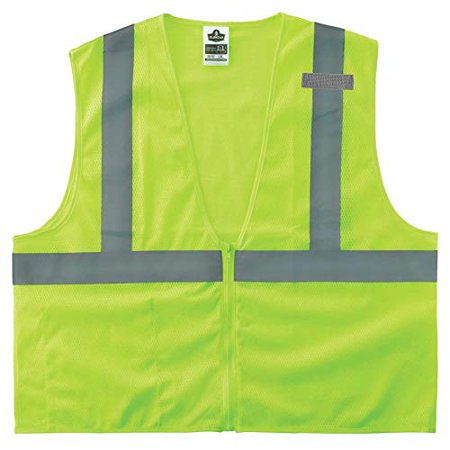 

Ergodyne GloWear 8210Z ANSI Economy High Visibility Lime Reflective Safety Vest Zipper Closure 4XL/5XL