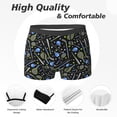 thumbnail image 2 of Men's Boxer Briefs, tennis rackets hockey sticks Soft Comfy Mens Underwear Boxer Briefs Breathable With Widen Waist, 2 of 7