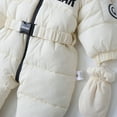 thumbnail image 5 of GYRATEDREAM Baby Clothes Newborn Boy Girl Snowsuit Winter Coats Infant Jumpsuit Bodysuits Hooded Warm Jacket for 6-9M White, 5 of 9