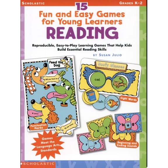 Pre-Owned 15 Fun & Easy Games for Young Learners: Reading: Reproducible, Easy-to-Play Learning Games That Help Kids Build Essential Reading Skills (Paperback) 0439202558 9780439202558