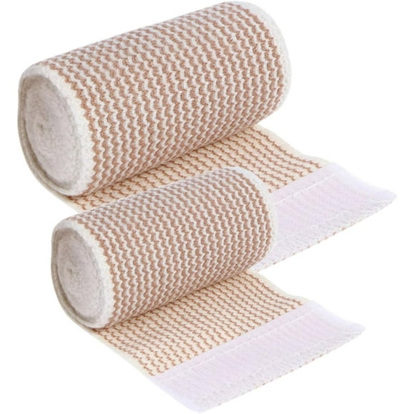 Suitable for arms, legs, ankles, wrists, rolls of self-adhesive elastic sports bandages. Each roll is 10 cm wide. Suitable for sports injuries and support adhesive bandages. 2 rolls of self-adhesiv
