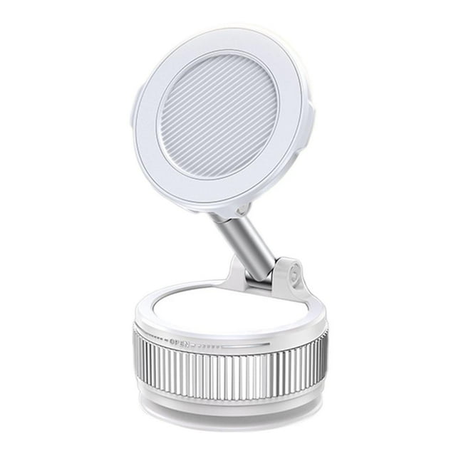Magnetic Phone Holder with Rotating Stand - Secure Suction for Smooth Surfaces
