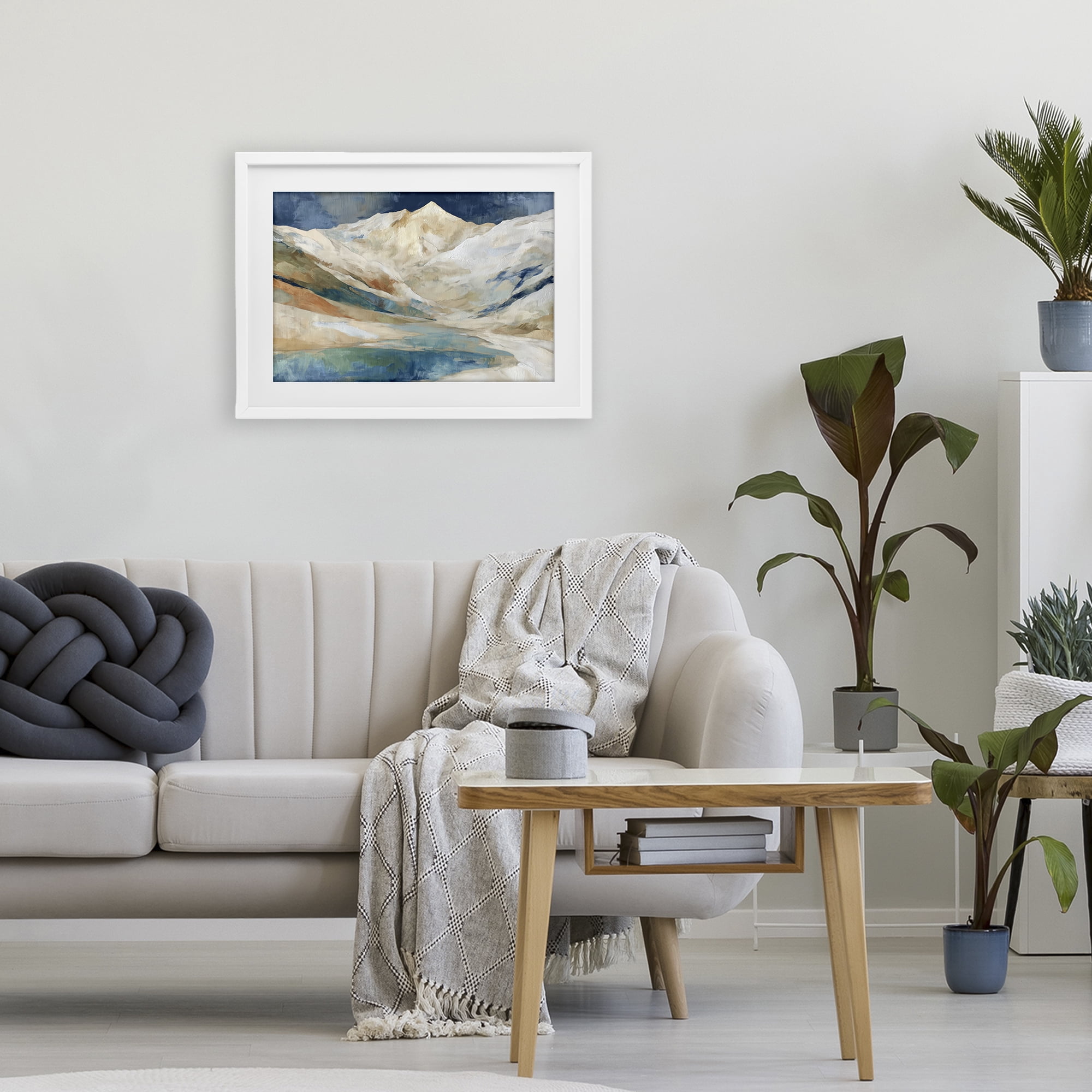 Stupell Industries Glacial Valley in Alaska Range White Framed Print Under Glass, design by Chromatic Storm Studio