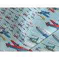 thumbnail image 4 of Ambesonne Airplane Quilted Bedspread Set 2 Pcs, Aircrafts Sky Diving, Twin Size, Multicolor, 4 of 5