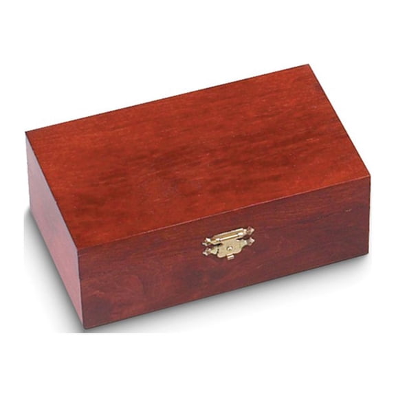 Handcrafted Solid Wood with Maple Finish Medium Keepsake Box with Hasp QGM16159