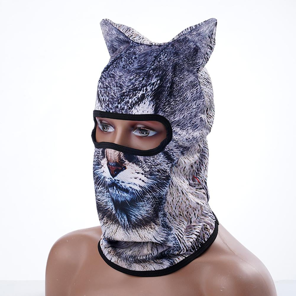 SHUZHENG 3D Cat Ski Balaclava Sheisty Face Mask with Ears,Animal
