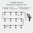 thumbnail image 3 of Brightech Ambience Pro Solar Powered Outdoor String Lights - Commercial Grade 27 Ft Waterproof Patio Lights With 12 Edison Globe Bulbs, Shatterproof LED String Lights for Patio - 2W, Warm White, 3 of 11