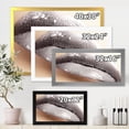 thumbnail image 4 of Close Up of Female Lips With Glittering Silver 20 in x 12 in Framed Photography Canvas Art Print, by Designart, 4 of 4