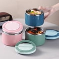 thumbnail image 2 of Insulated Container for Hot, Stainless Steel, 21 in Height, Small 630Ml Capacity, Sage Green, Top Carry Handle, Airtight Lid, 1 Pc, Daily Work Commute, 2 of 8