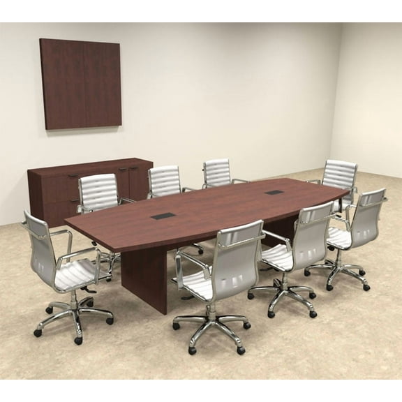 Modern Boat Shapedd 10' Feet Conference Table, #OF-CON-C57