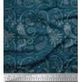 thumbnail image 1 of Soimoi Toile de Voile de Coton Imprimé Floral & Paisley 1 Yard 42 Inch Wide, 1 of 3