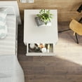 thumbnail image 5 of Gymax Wooden Nightstand Mid-Century End Side Table Bedroom W/2 Storage Drawers White, 5 of 9
