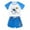 Blue, variant on Bovxnpu Boys Girls Summer Outfits 2 Piece, Boys' Graphic Tee Top and Shorts Set, Children's Round Neck Short Sleeved Shirt Elastic Waist Shorts Two-piece Set 7-8 Years