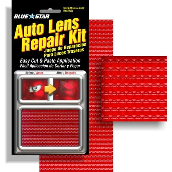 Blue Star Kit de Réparation d'Objectifs Auto Rouge Texturé