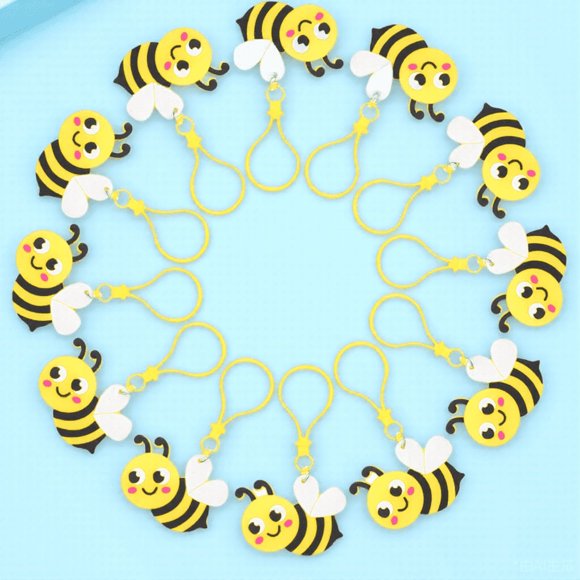 Moluckfu 24Ud Llaveros Abeja Estéticos Resistentes Para Colgar En Llaves O Cartera