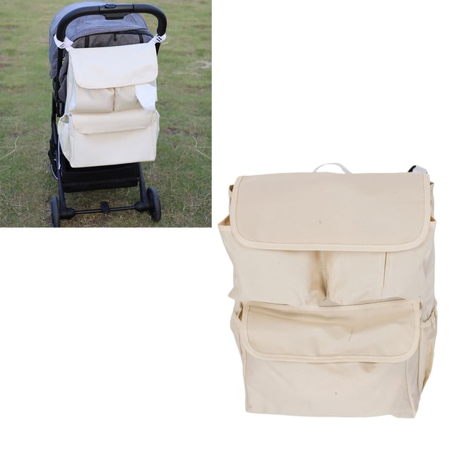 Organizador De Cochecitos De Bebé, Bolsa Colgante, Cesta De Cochecito, Accesorios Universales De Cochecito Con Correa Ajustable, Almacenamiento De Gran Capacidad Para Pañales,