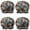 Pioneer Flower Floral-1, variant on Shower Caps,Dogs with Sunflowers Waterproof Shower Cap for Women 4 Pieces,Double Reusable Hair Cover for Shower PEVA Elastic Stretch Hem