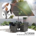 thumbnail image 4 of Outsunny Parasol de Patio Parasol de Jardin de Marché avec Manivelle Gris Foncé, 4 of 10