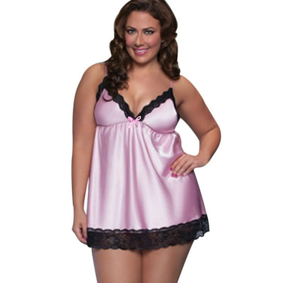 Mrat Short Sleepshirts Warm Sleepwear Lightweight Pajamas Lace Sleepwear Lingerie Temptation Babydoll Underwear Nightdress Female Front Drawstring Nightwear