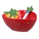 thumbnail image 1 of 1 juego de bonito cuenco de cerámica con forma de fresa y cuchara para ensalada de frutas y aperitivos, cuenco decorativo de cerámica para decoración del hogar, adorable plato, 1 of 7