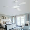 thumbnail image 4 of Sofucor 52" White Ceiling Fans without Light,Remote Control,Reverse Airflow,6 Wind Speed,Sloped Ceiling Applicable, 4 of 12