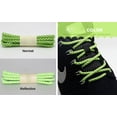 thumbnail image 3 of Santimon 2 Pairs Fashion Reflective Shoelace for Canvas Sneakers/ Boots/ Sport Shoes 47" Neon Green, 3 of 7