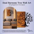 thumbnail image 2 of Swift Beacon Dual Harmony Tree Wood & Metal Wall Art - Elegant Textured Black Finsihed with CNC Engraved Art, Ideal Wall Decor for Living Room, Bedroom, Office and Playroom, 2 of 7