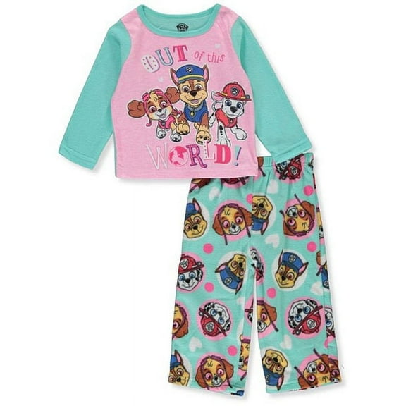 Paw Patrol Girl's Out Of This World Fleece Pajama Set, Size 3T