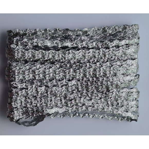 Lyracces Lots en Gros 40 Yards Mini 5mm 24 Couleurs Ruban Tissé Rick Rack Garnitures pour Scrapbooking (Ton Argent 17)