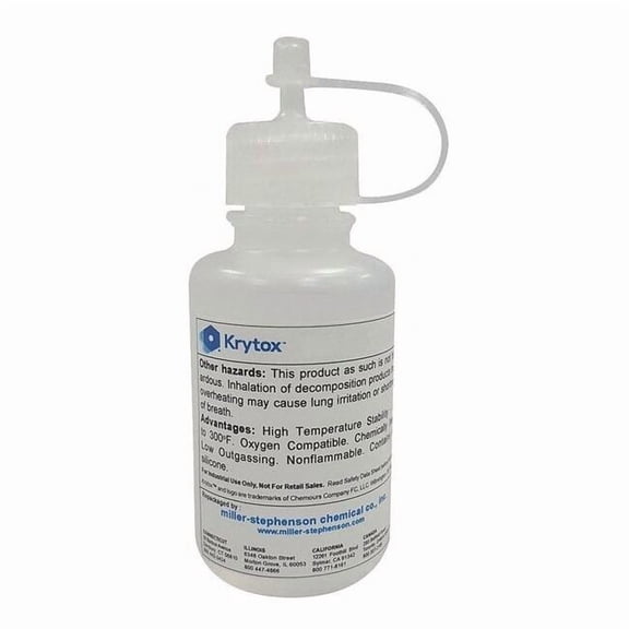 Krytox Lubricant, 4 oz., Dropper Bottle, PFPE, Colorless LDBGPL105