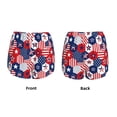 thumbnail image 3 of Balery American Stars2 Pantalones cortos deportivos para mujer con forro y dos bolsillos, elásticos, para entrenamiento, gimnasio, yoga-Medium, 3 of 7