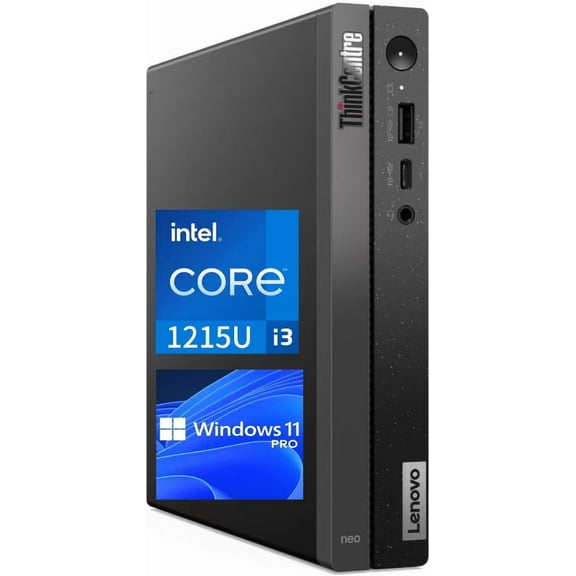 New Lenovo ThinkCentre neo 50q Gen 4 12M2000LUX Tiny Thin Client Desktop,Intel® Core™ i3-1215U, 32GB RAM,1TB SSD, Intel Chip,HDMI, Wi-Fi 6, Windows 11 Pro,Black
