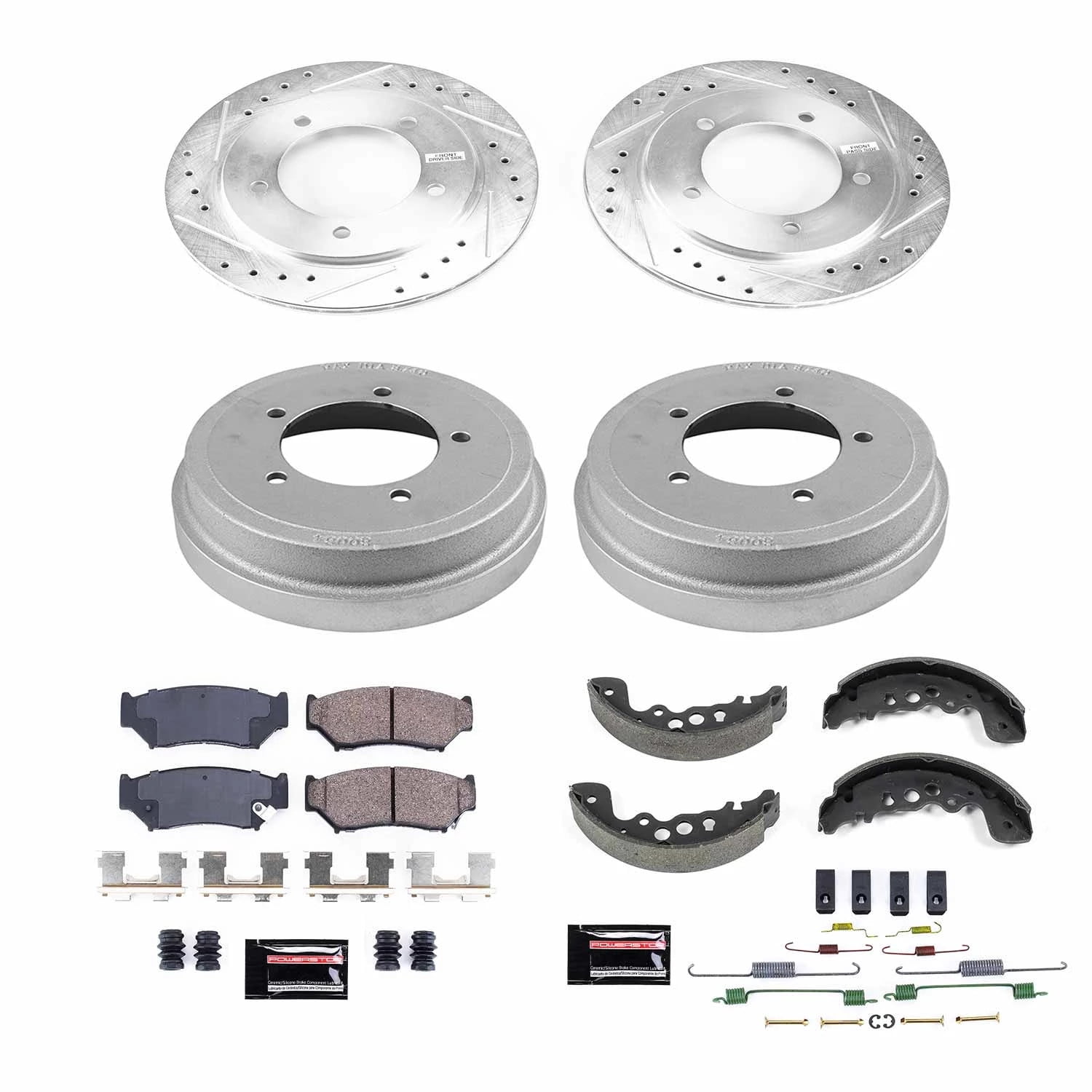 PowerStop Front and Rear Z23 Evolution Sport Brake Pad Rotor Drum and Shoe Kit Fits: SUZUKI Select Models K15186DK